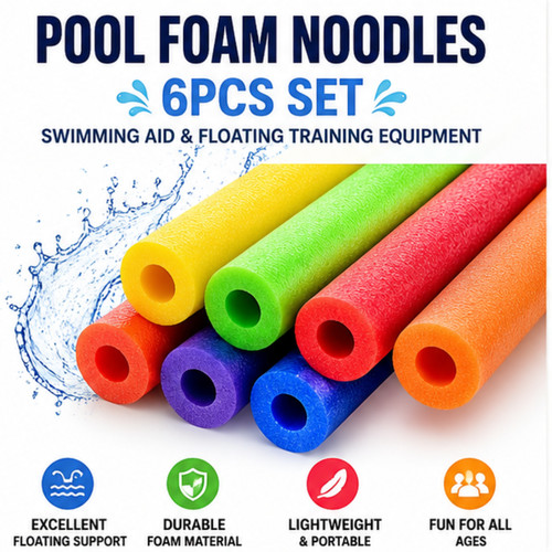 6pcs pool foam noodles - pool,