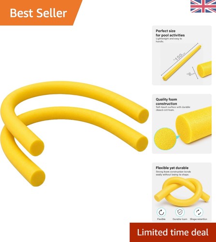 Bright yellow pool noodles 2 - yellow,