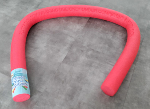 Red pool noodle flotation aid